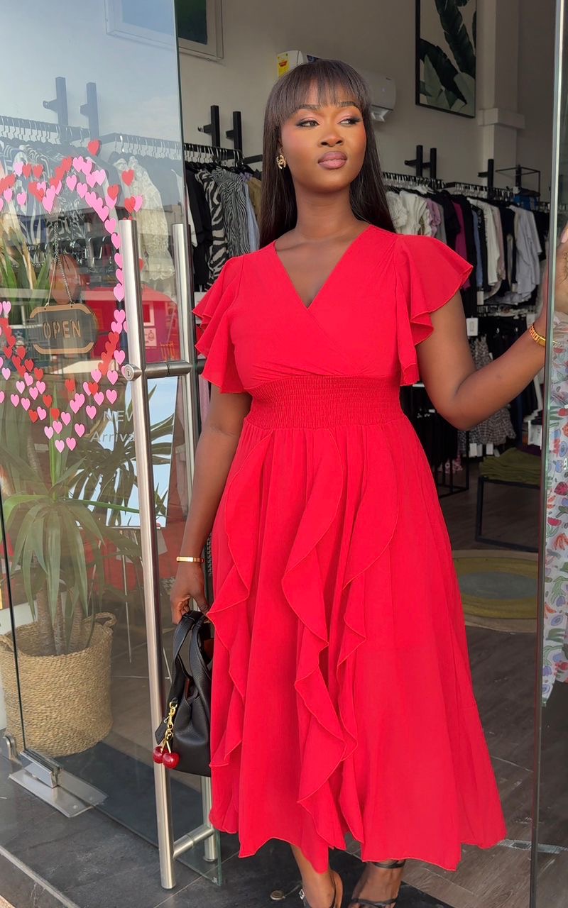 Hannah dress red