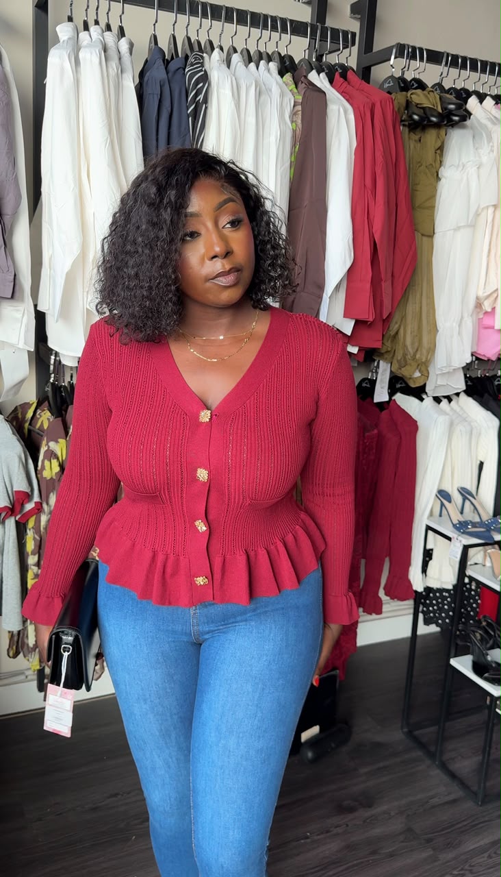 Eva top burgundy