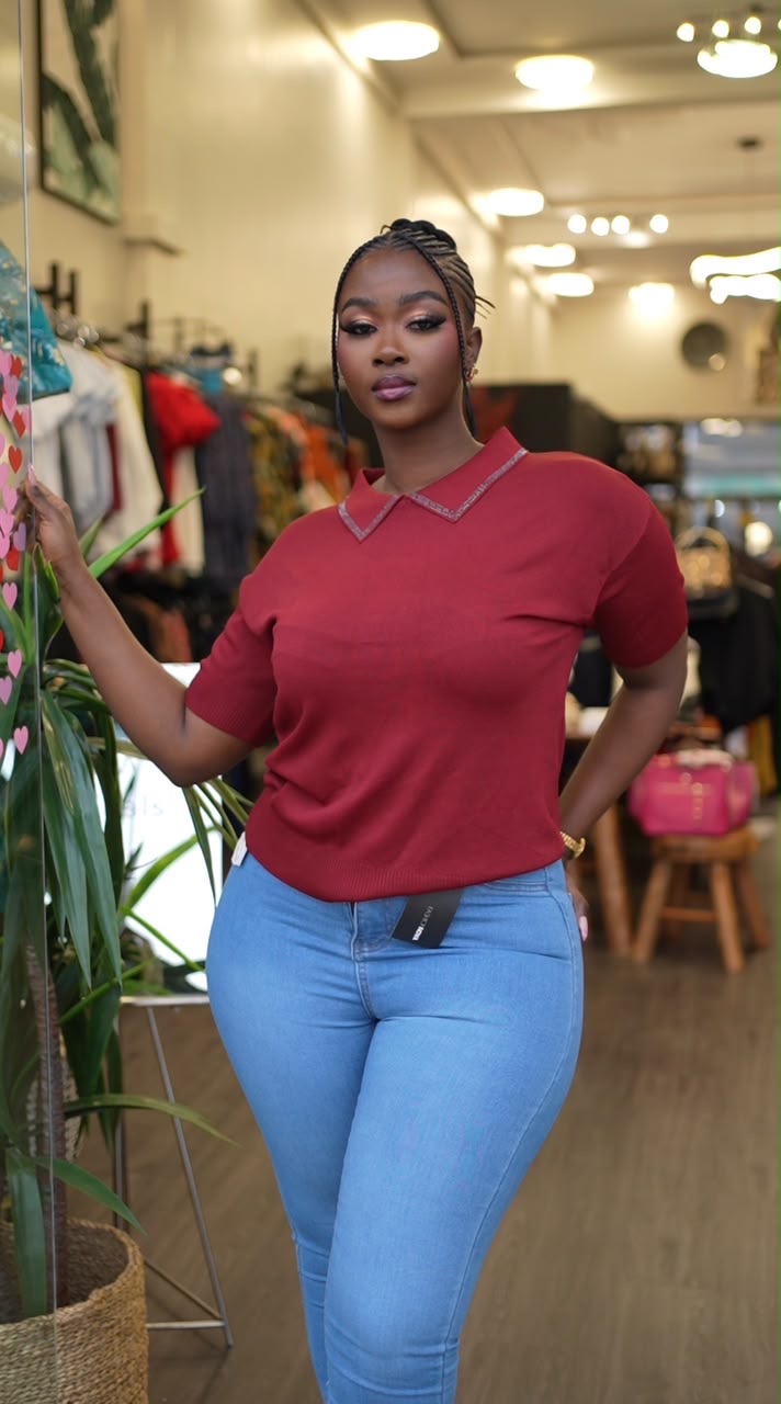 Seyma top burgundy