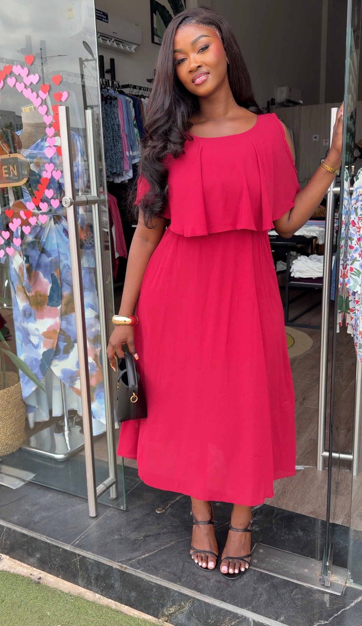 Rina dress red