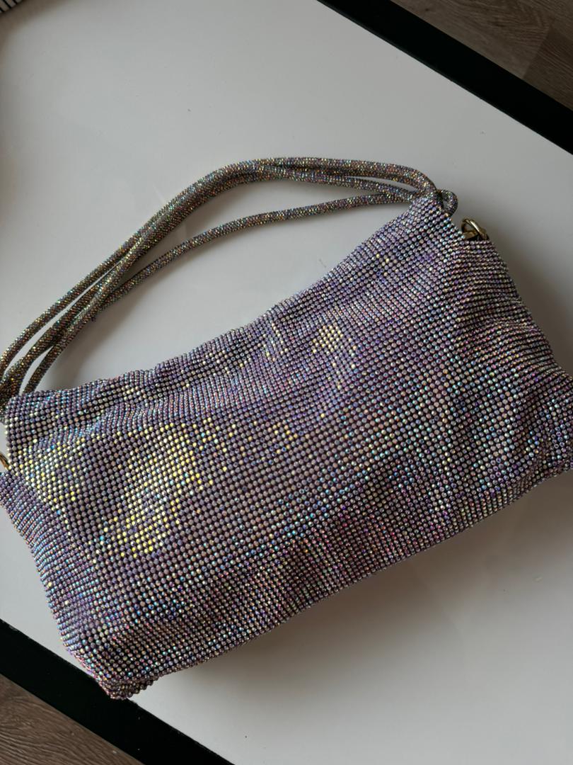 Jolene bag white & purple