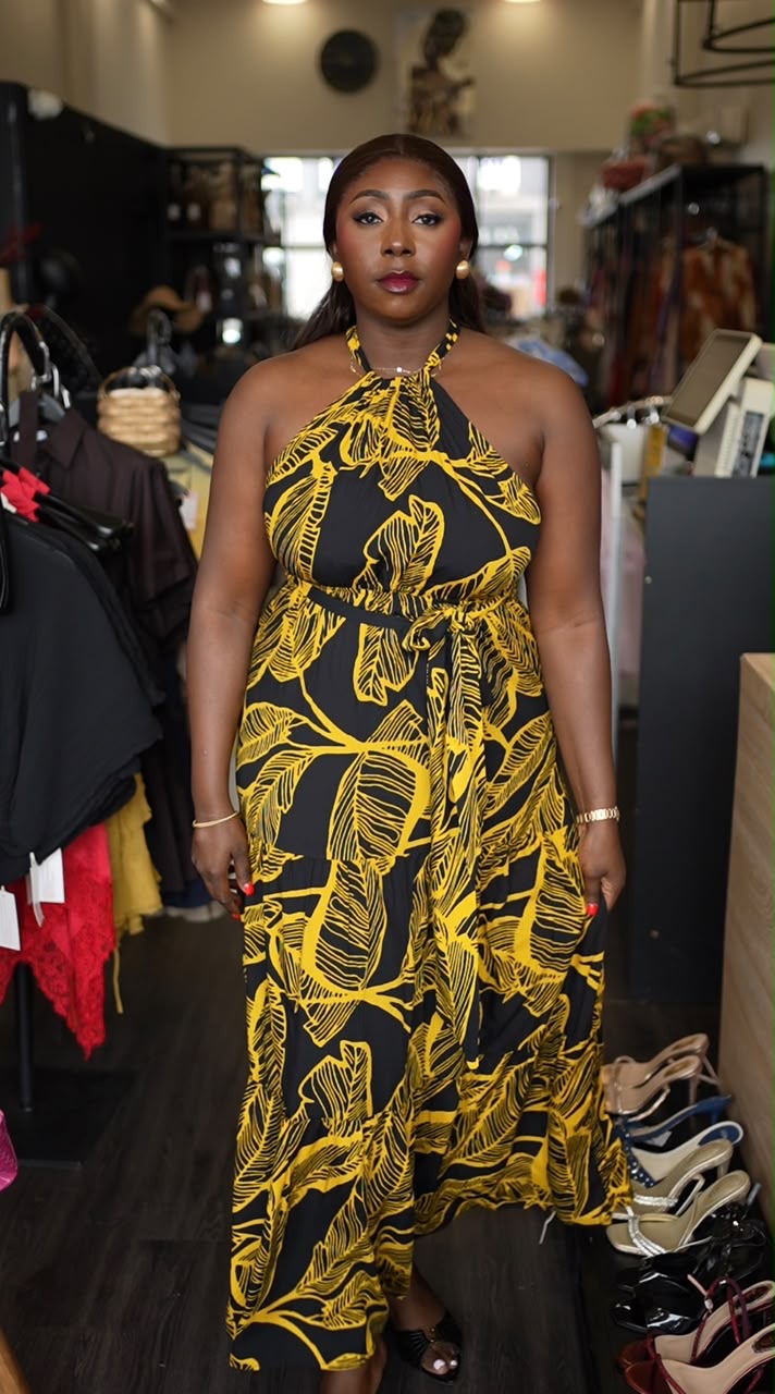 Doina dress yellow mix