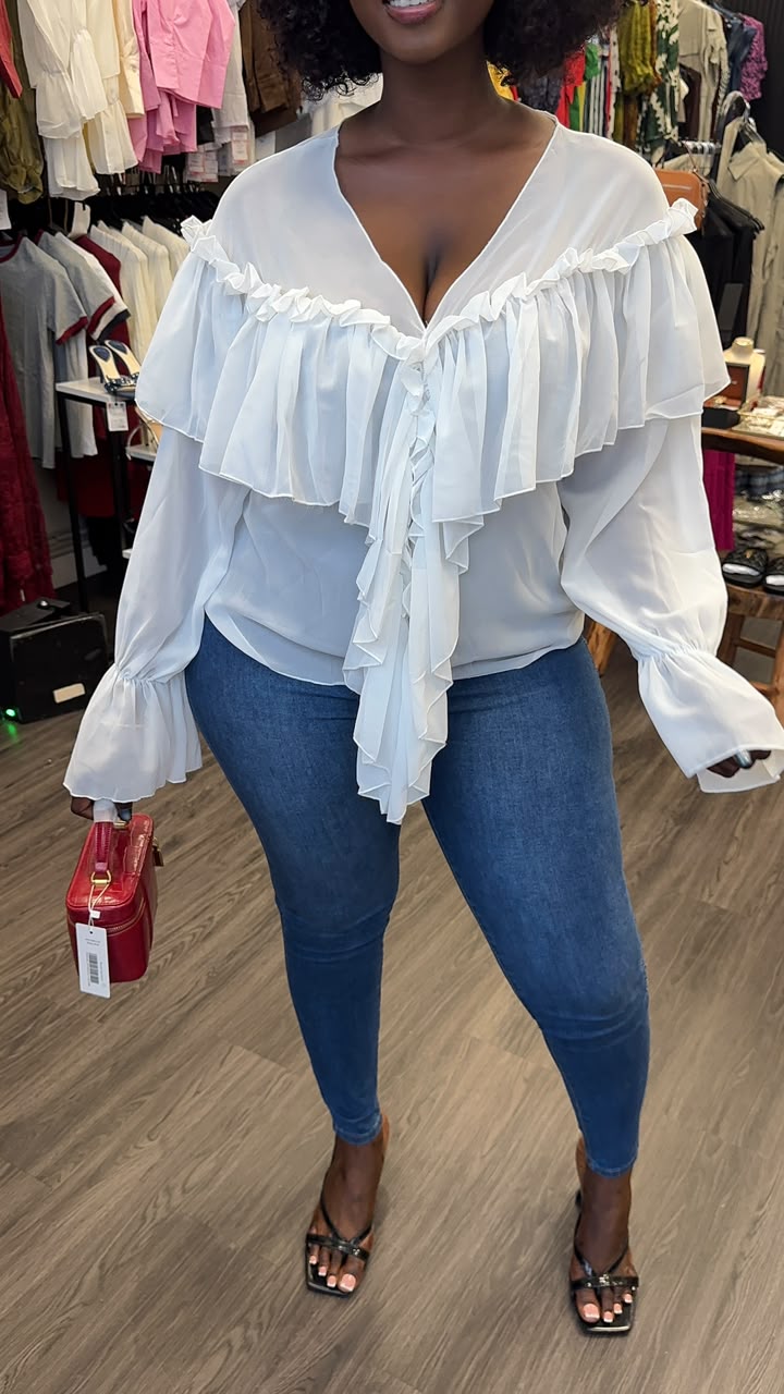 Aurora top white