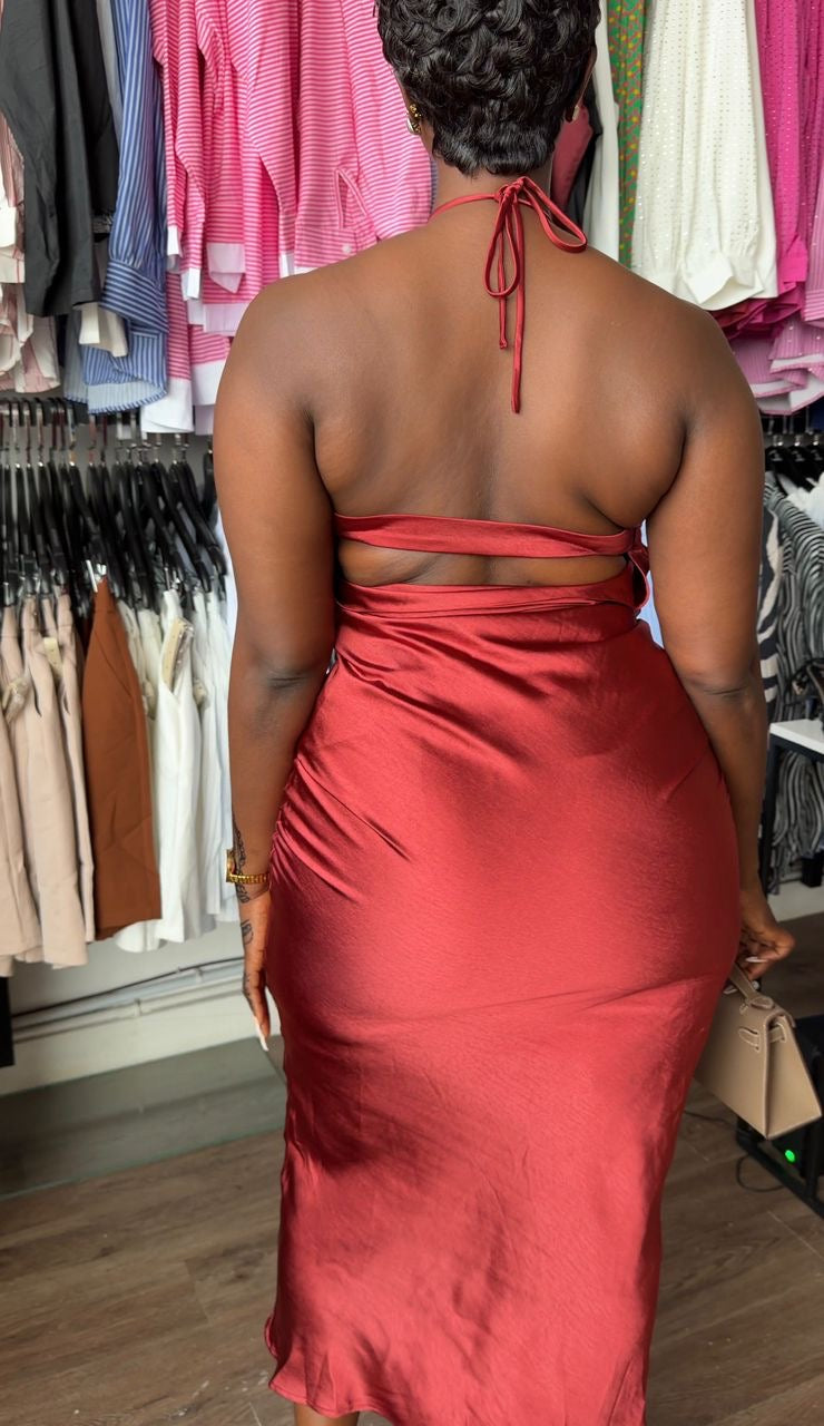 Beyoncé dress wine
