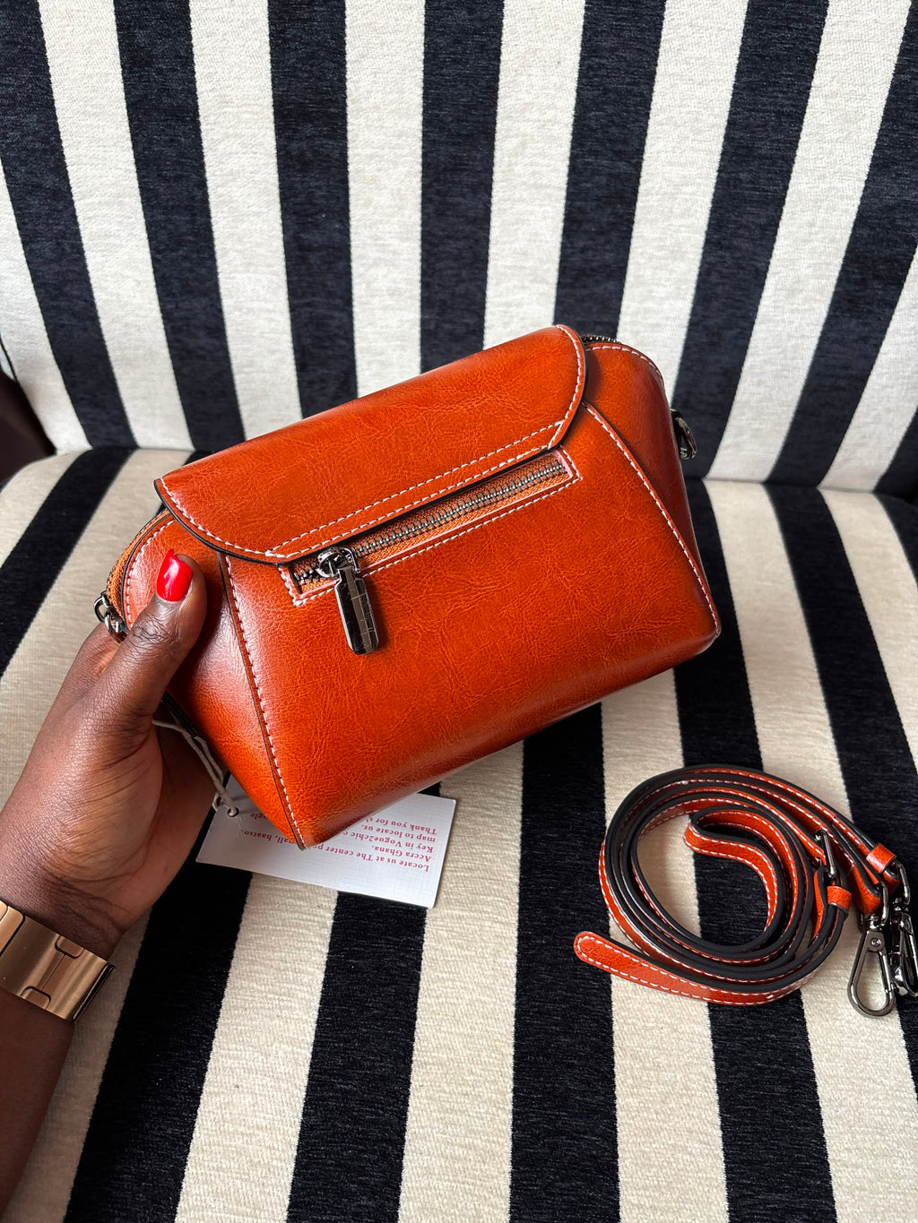 Afra bag mahogany