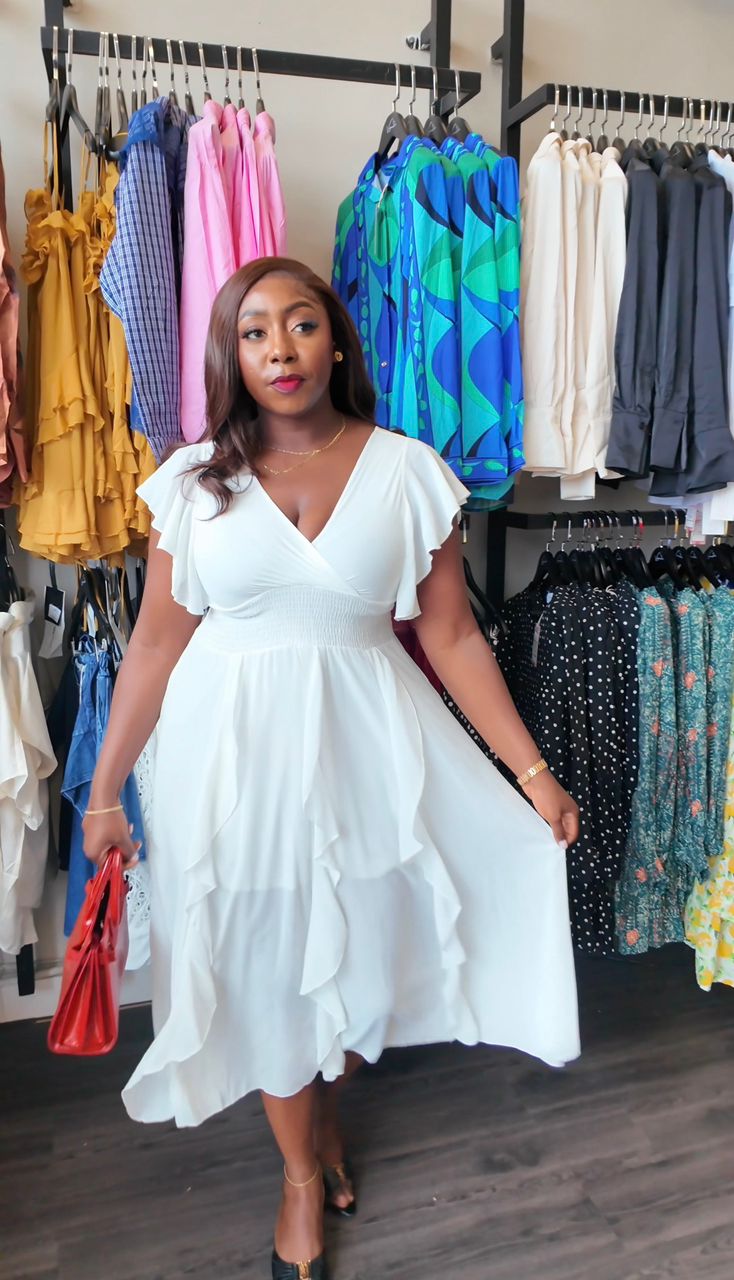 Hannah dress white