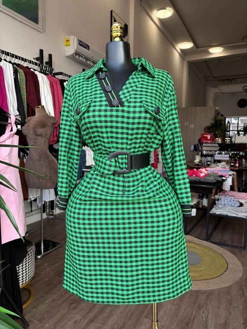 Esinam dress green