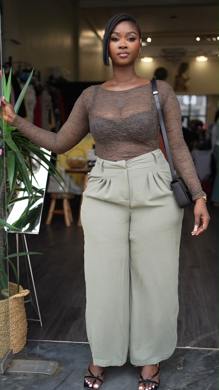 Camarita mesh top khaki