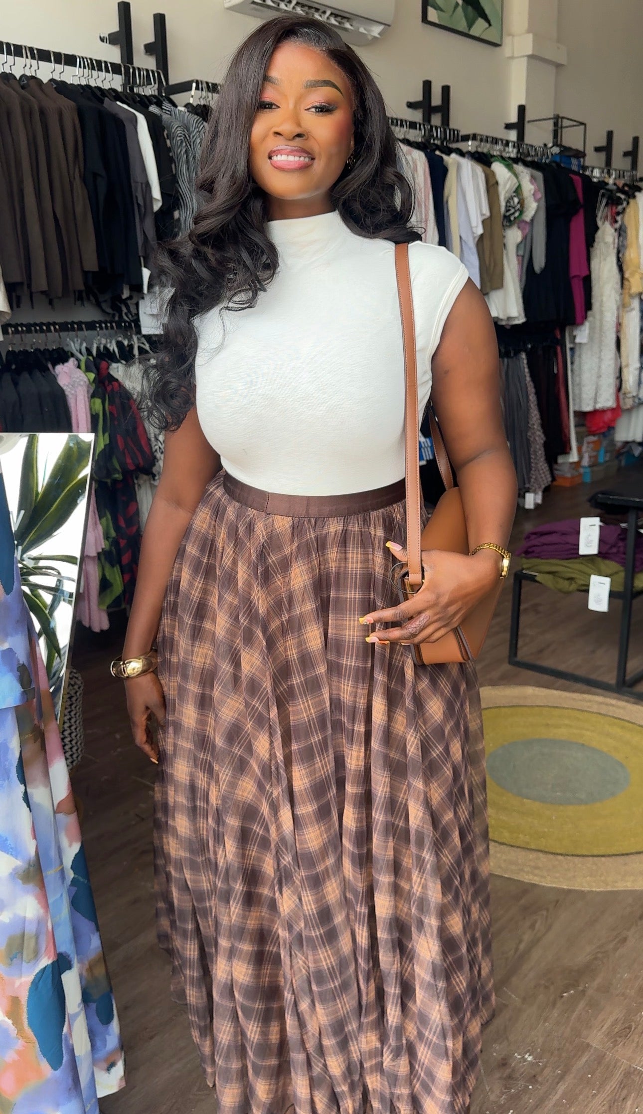 Dede skirt burnt orange