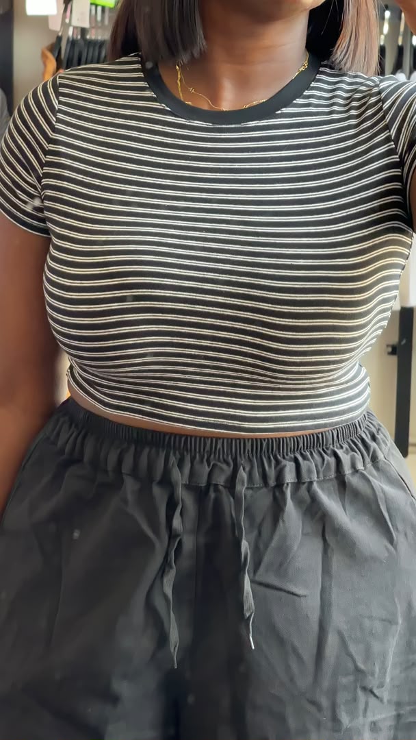 Bita crop top black mix