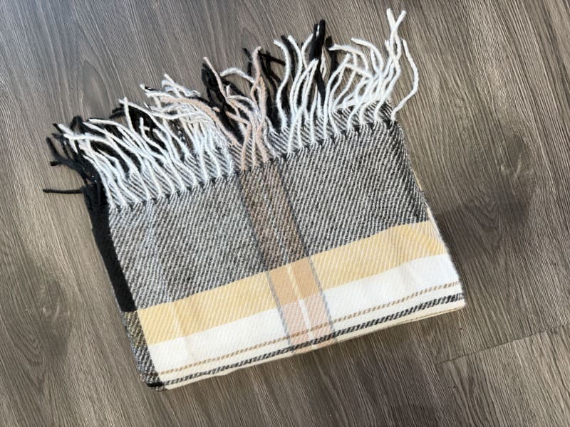 Mocha cream shawl
