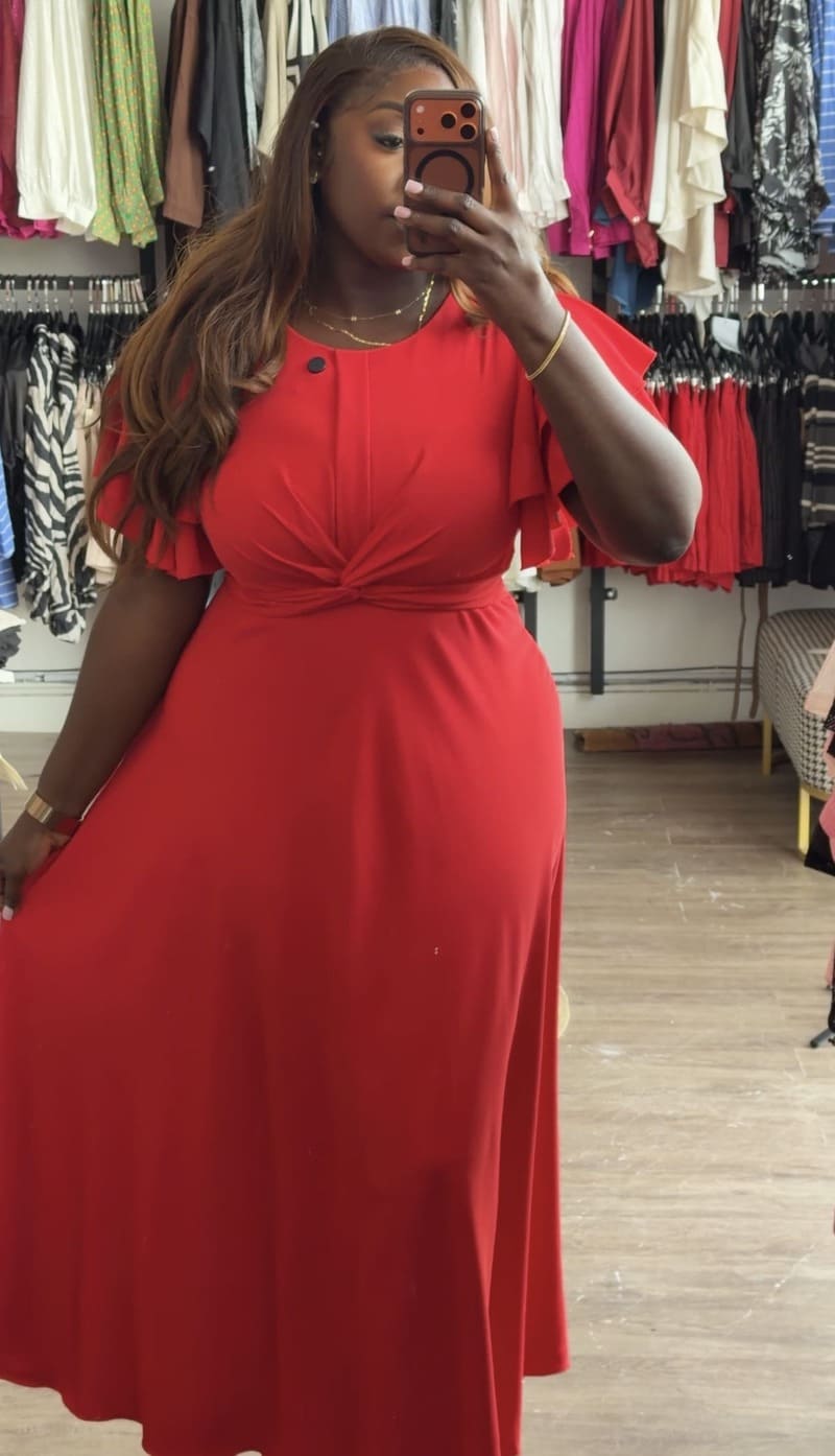 Eunice dress red