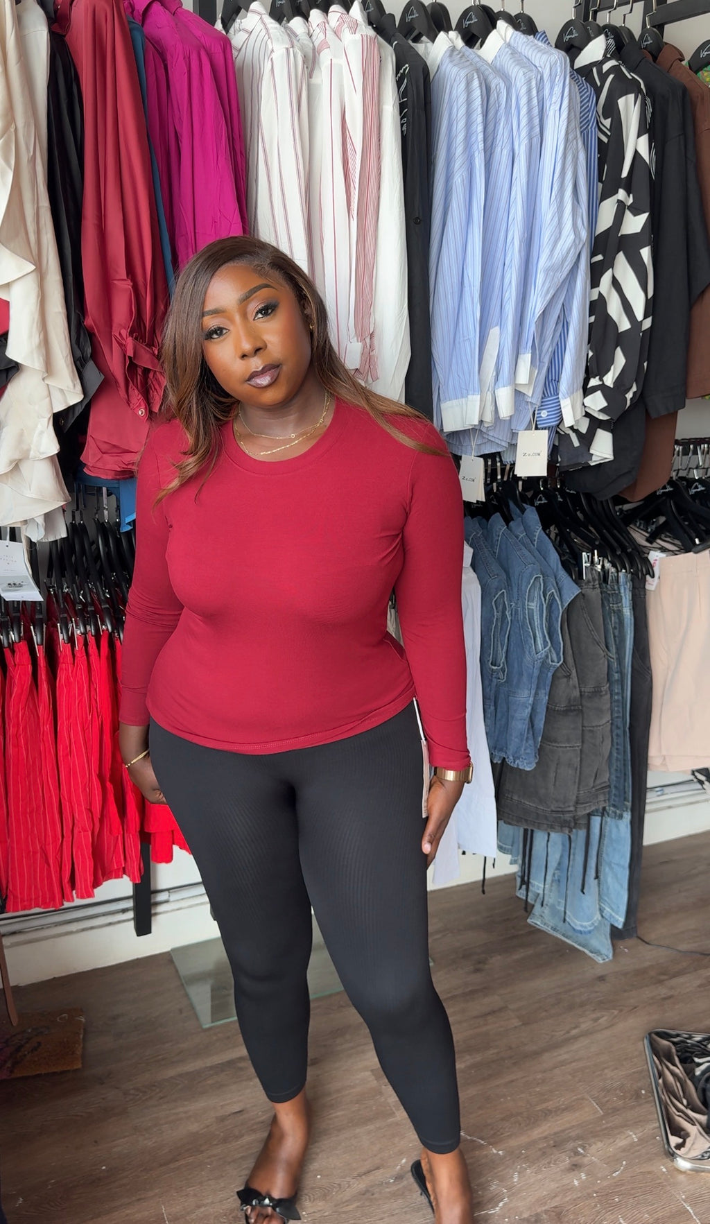 Esi top maroon