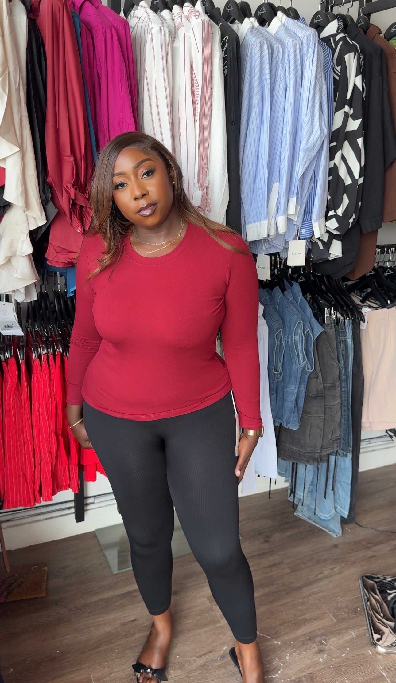Esi top maroon