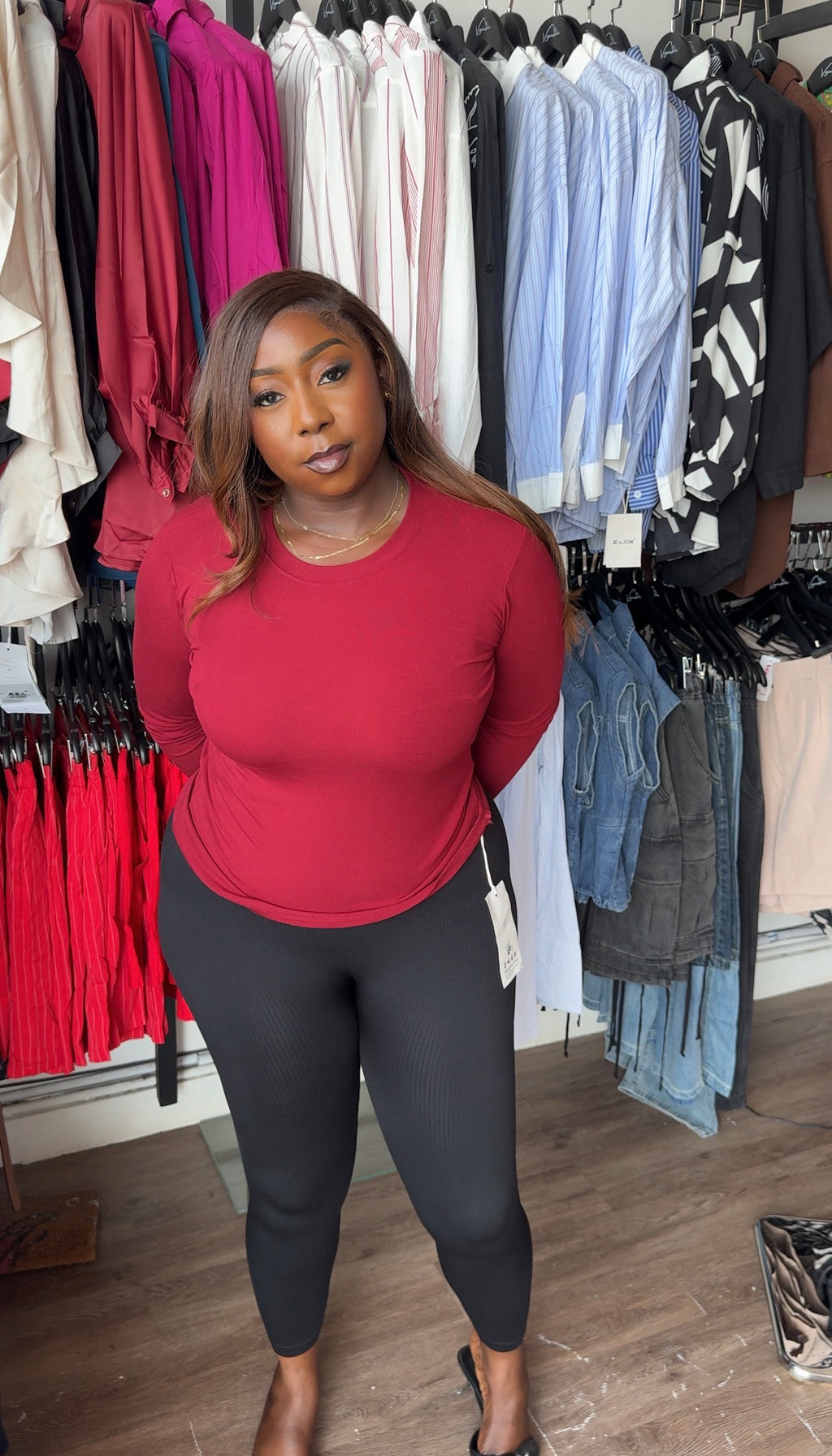 Esi top maroon