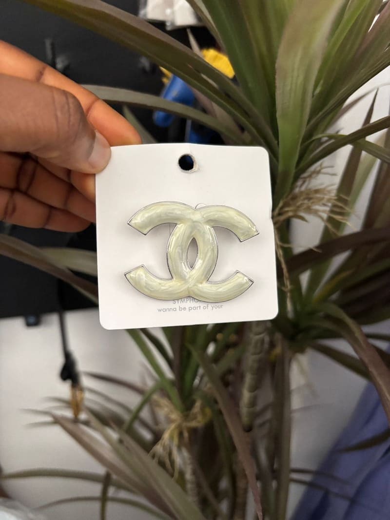 Adaline white brooch