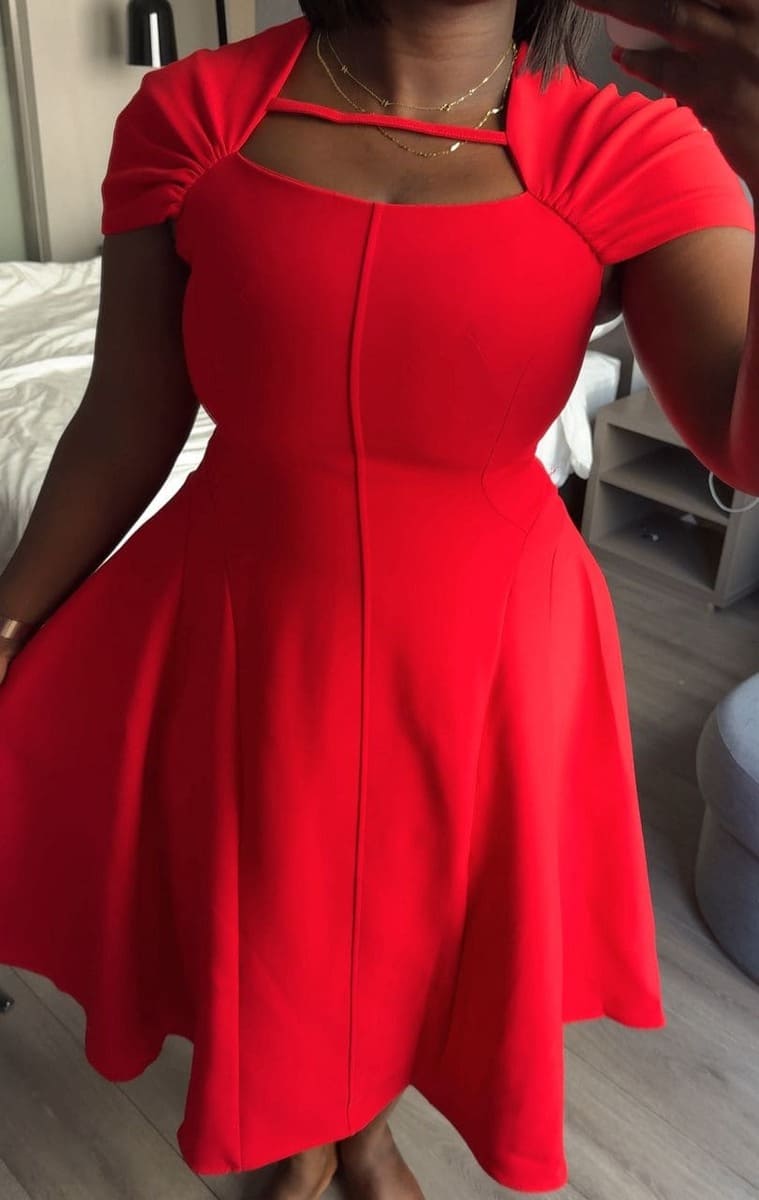 Scarlet red dress